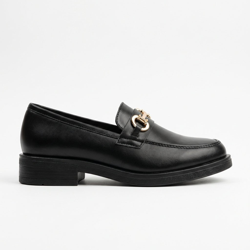 Mocasini dama negru, Diana - 230, din piele naturala - Paul Style
