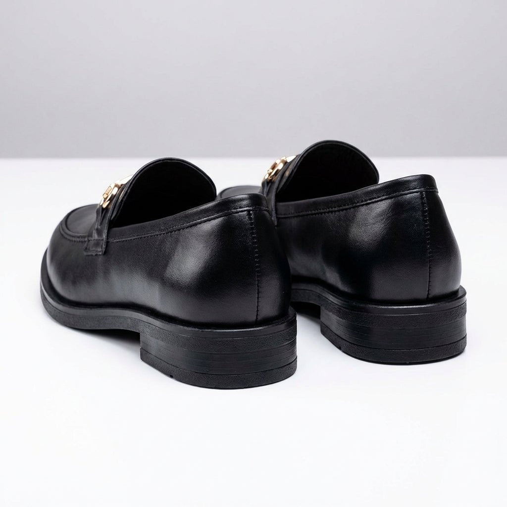 Mocasini dama negru, Diana - 230, din piele naturala - Paul Style