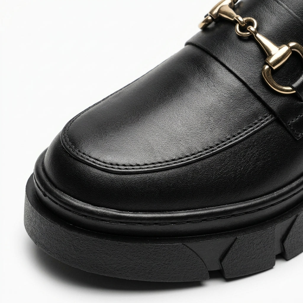 Mocasini dama Negru, Odesa, din piele naturala - Paul Style