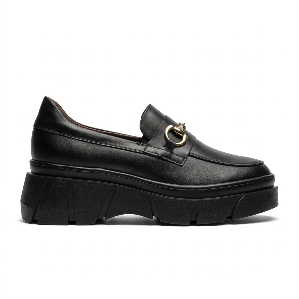 Mocasini dama Negru, Odesa, din piele naturala - Paul Style