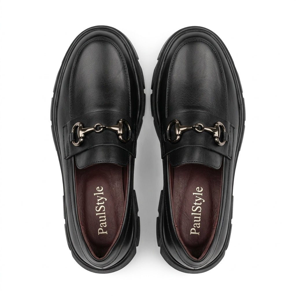Mocasini dama Negru, Odesa, din piele naturala - Paul Style