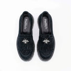 Mocasini dama negru velur, 131, din piele naturala - Paul Style