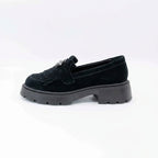 Mocasini dama negru velur, 131, din piele naturala - Paul Style