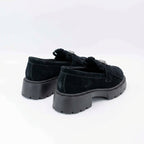 Mocasini dama negru velur, 131, din piele naturala - Paul Style