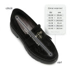 Mocasini dama negru - velur, A - 293 - 3, din piele naturala - Paul Style