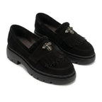 Mocasini dama negru - velur, A - 293 - 3, din piele naturala - Paul Style