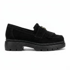 Mocasini dama negru - velur, A - 293 - 3, din piele naturala - Paul Style