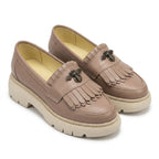 Mocasini dama nude - cappucino, A - 293 - 3, din piele naturala - Paul Style