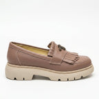 Mocasini dama nude - cappucino, A - 293 - 3, din piele naturala - Paul Style