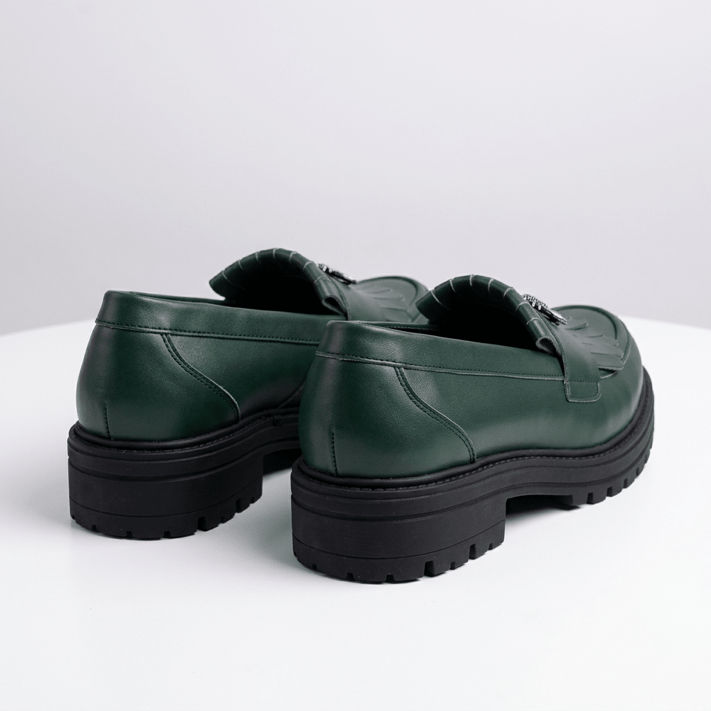Mocasini dama verde, B - Florenta, din piele naturala - Paul Style