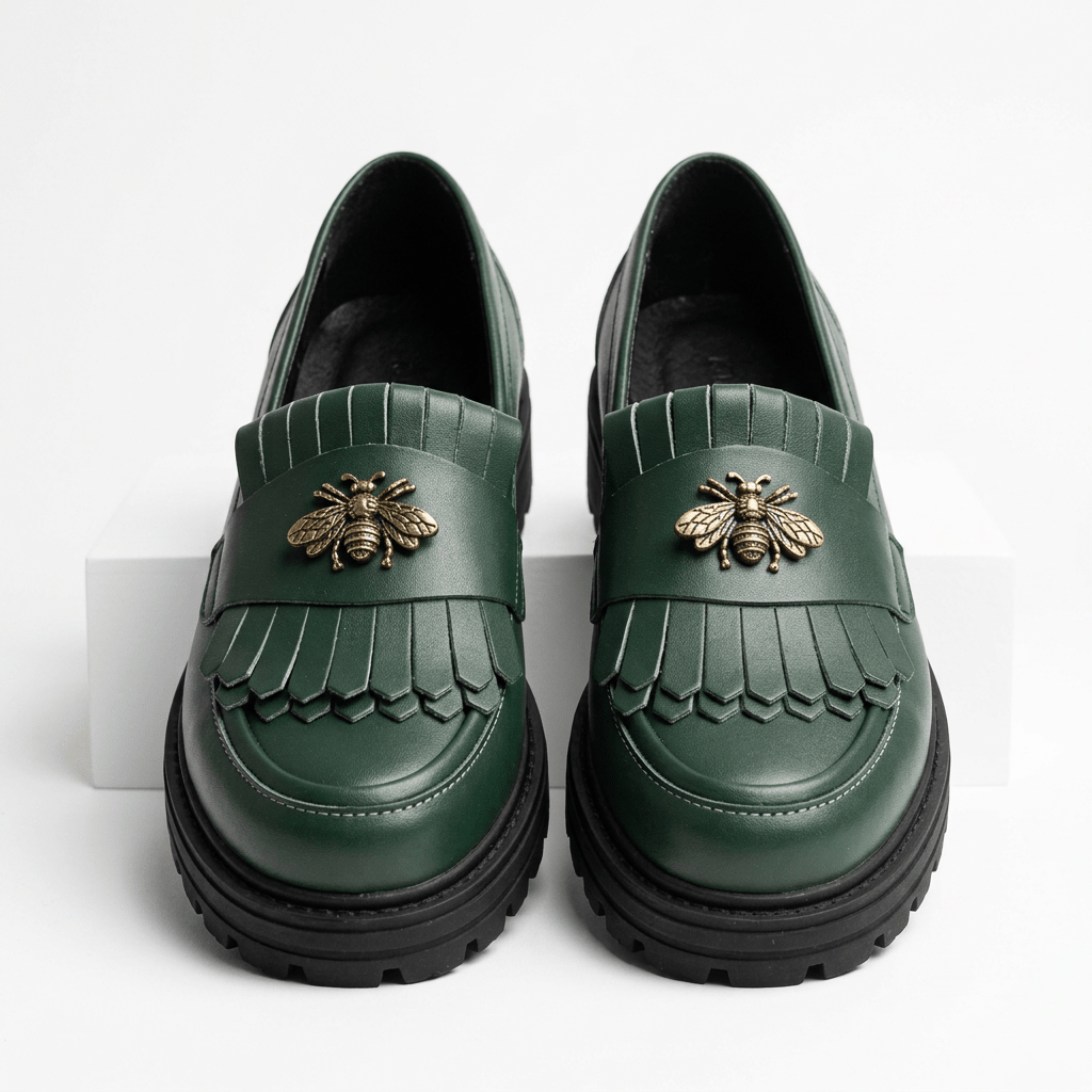 Mocasini dama verde, B - Florenta, din piele naturala - Paul Style