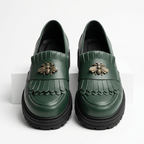 Mocasini dama verde, B - Florenta, din piele naturala - Paul Style