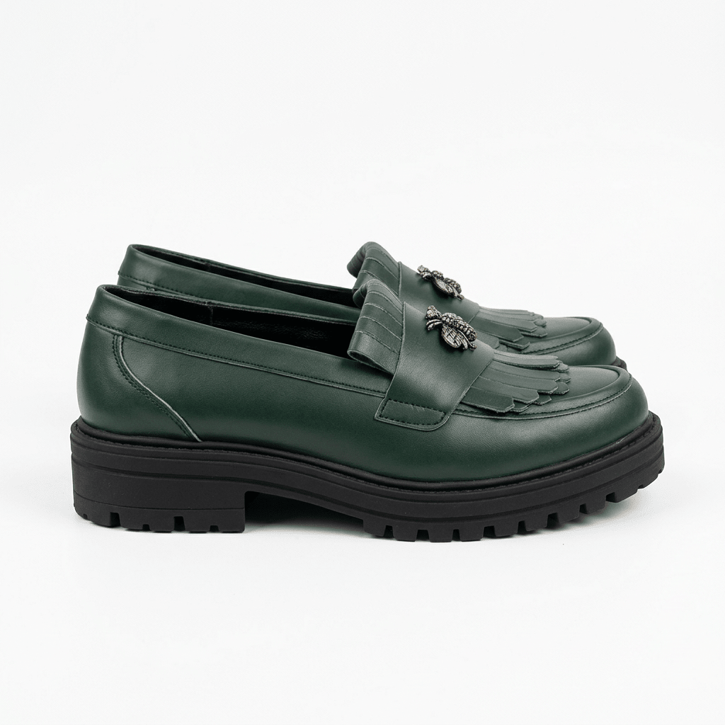 Mocasini dama verde, B - Florenta, din piele naturala - Paul Style