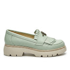 Mocasini dama verde menta, A - 293 - 3, din piele naturala - Paul Style