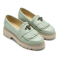 Mocasini dama verde menta, A - 293 - 3, din piele naturala - Paul Style
