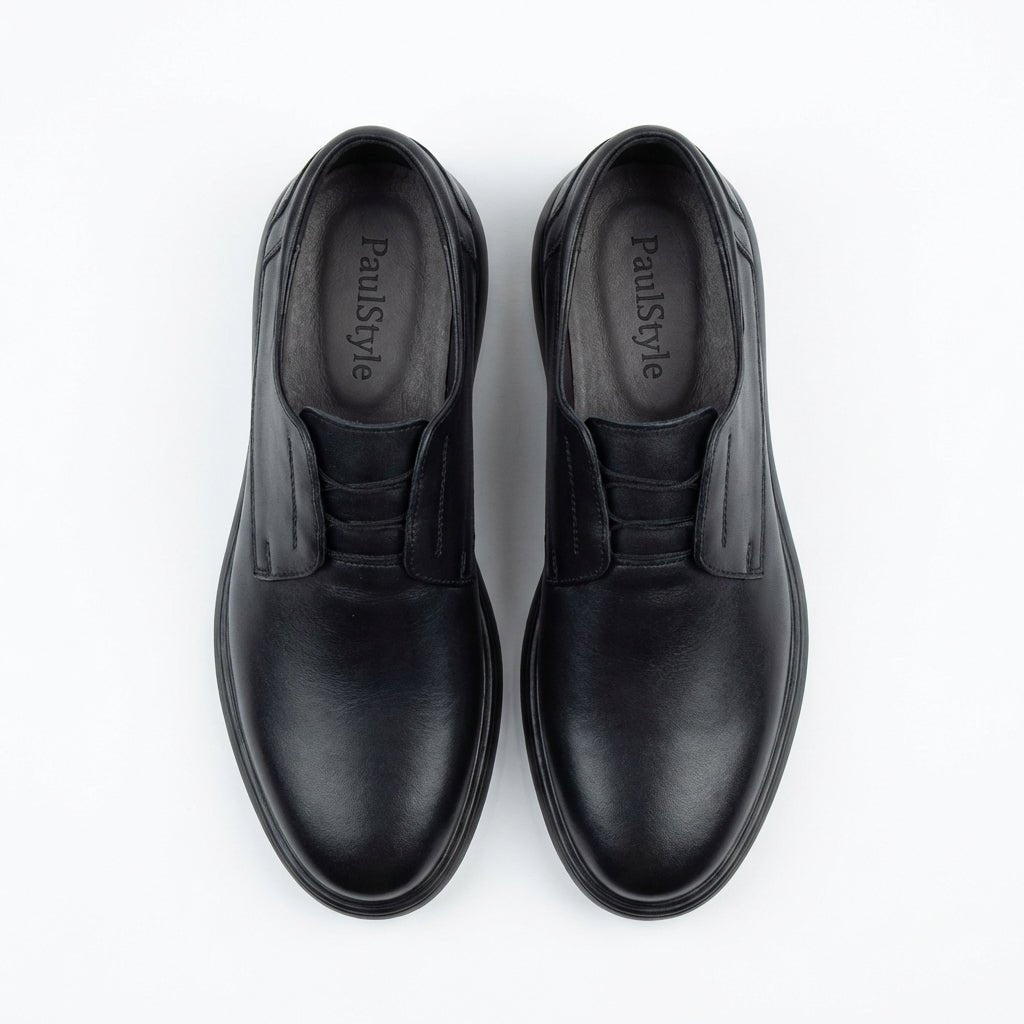 Pantofi casual barbati, 558, din piele naturala bleumarin - Paul Style