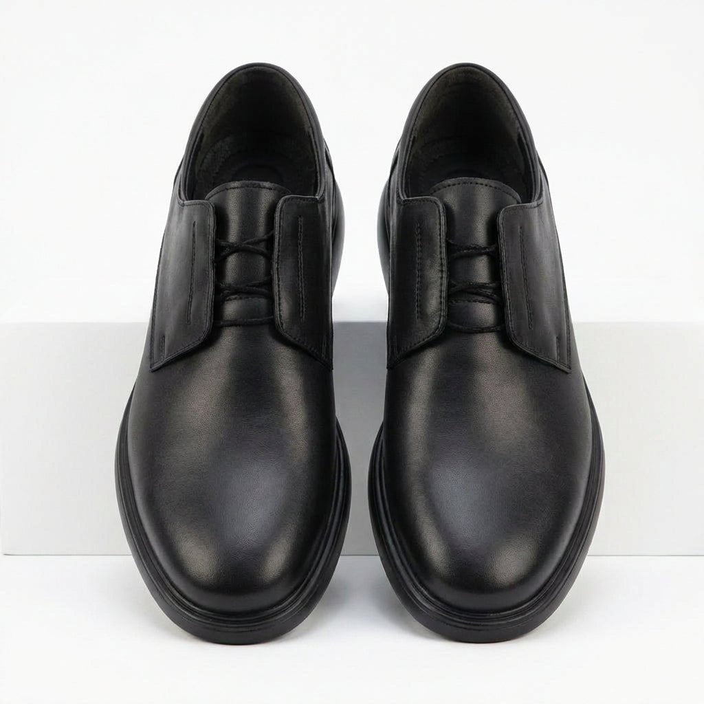 Pantofi casual barbati, 558, din piele naturala negru - Paul Style