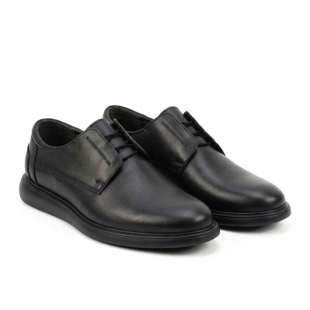 Pantofi casual barbati, 558, din piele naturala negru - Paul Style