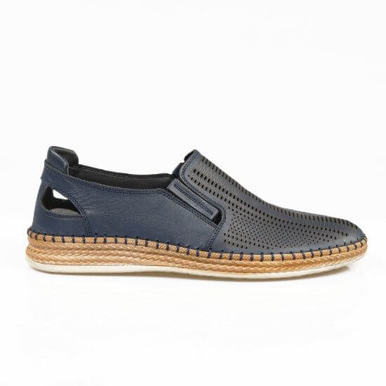 Pantofi casual barbati din piele naturală 662 bleumarin - Paul Style