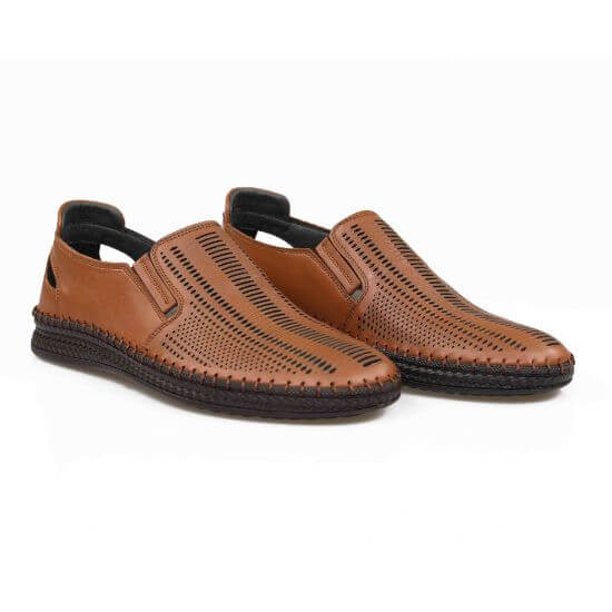 Pantofi casual barbati din piele naturală 662 maro - Paul Style