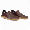 Men's casual shoes made of genuine leather 662 burgundy