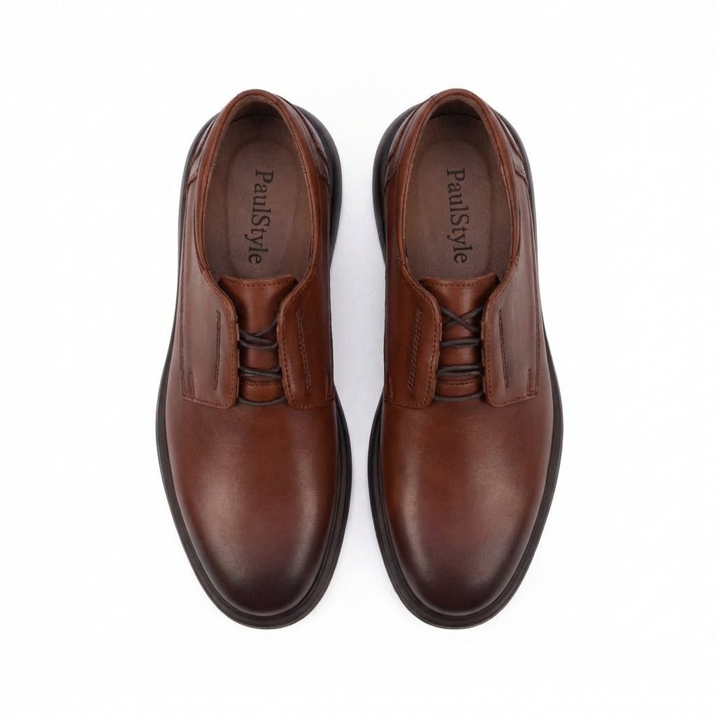 Pantofi casual barbati piele naturală 558 maro - Paul Style