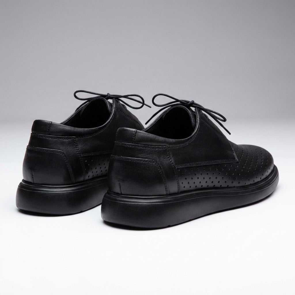 Pantofi casual barbati piele naturală 558g bleumarin - Paul Style