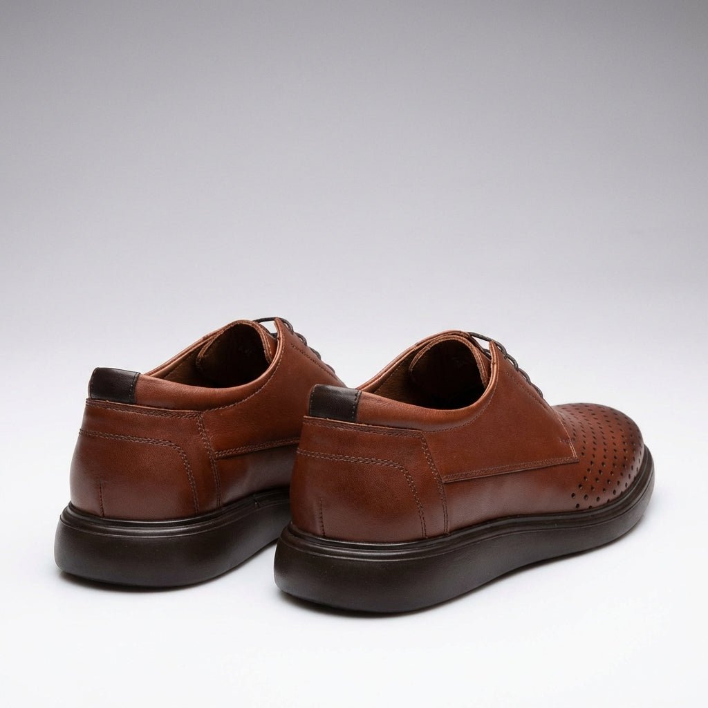 Pantofi casual barbati piele naturală 558g maro - Paul Style