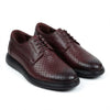 Men's casual shoes genuine leather 558g burgundy 