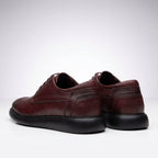 Pantofi casual barbati piele naturală 558g visiniu - Paul Style