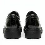 Pantofi Casual Dama, R-47, Croco Negru - Paul Style