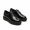 Pantofi Casual Dama, R-47, Croco Negru - Paul Style
