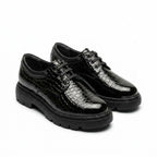 Pantofi Casual Dama, R-47, Croco Negru - Paul Style