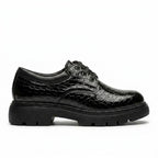 Pantofi Casual Dama, R-47, Croco Negru - Paul Style