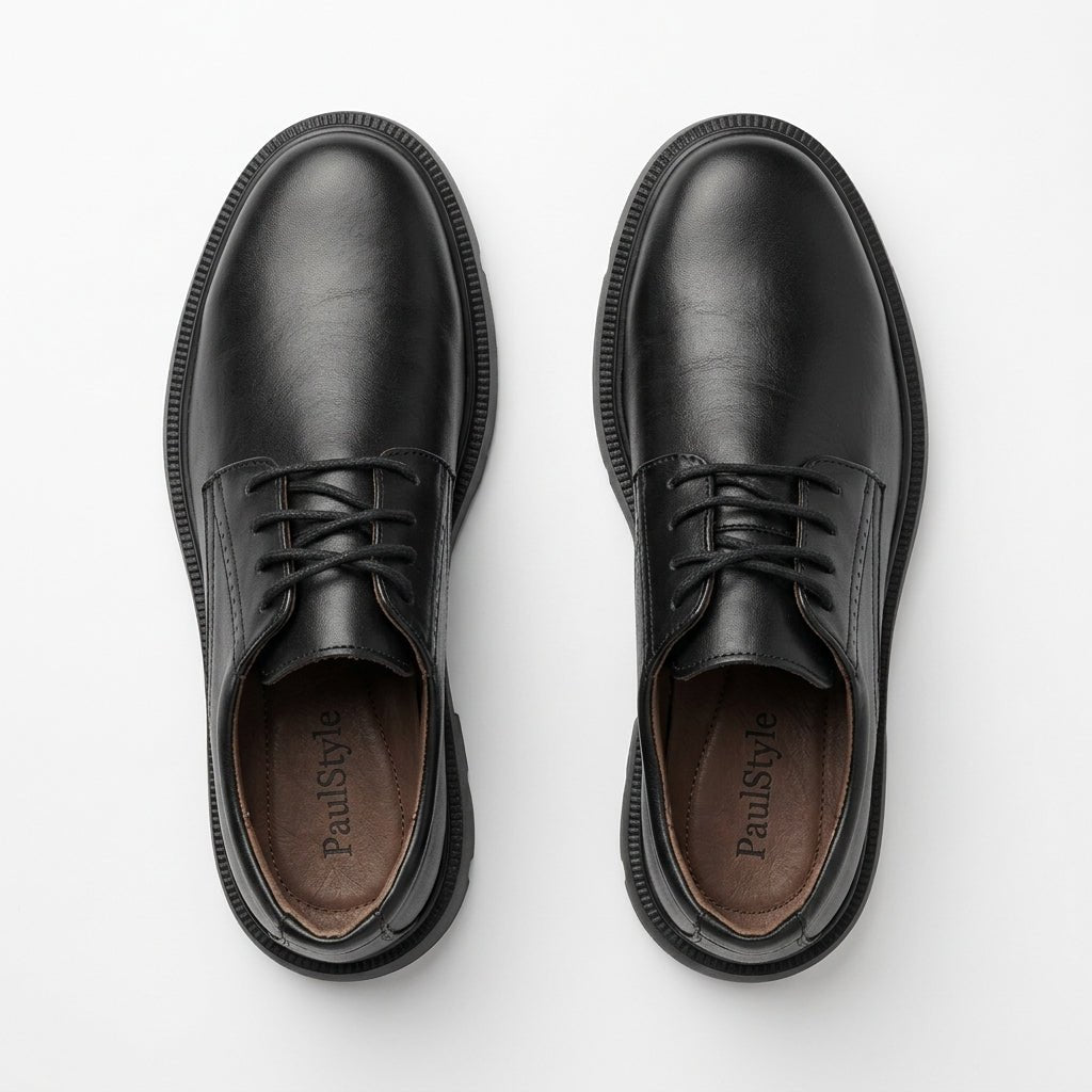 Pantofi casul dama negru, A - 296, din piele naturala - Paul Style