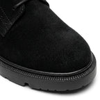Pantofi casul dama negru - velur, A - 296, din piele naturala - Paul Style