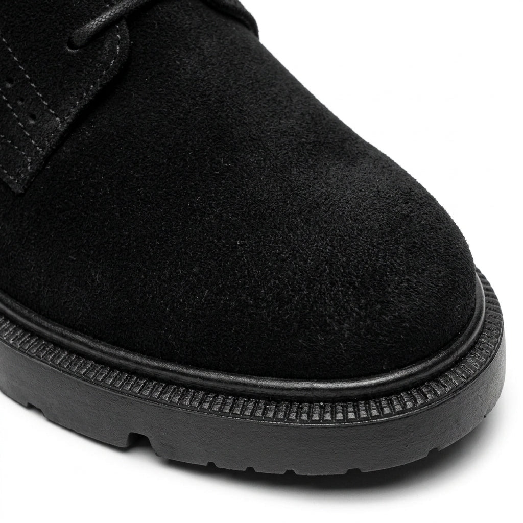 Pantofi casul dama negru - velur, A - 296, din piele naturala - Paul Style