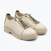 Women's beige-green shoes, Norocos-213, made of natural leather