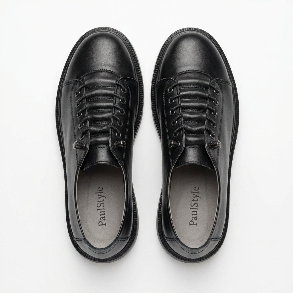 Pantofi dama negri, Norocos - 213, din piele naturala - Paul Style