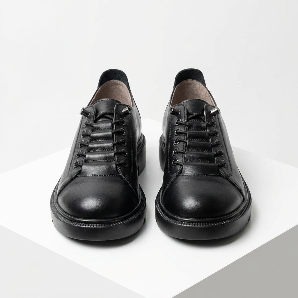 Pantofi dama negri, Norocos - 213, din piele naturala - Paul Style