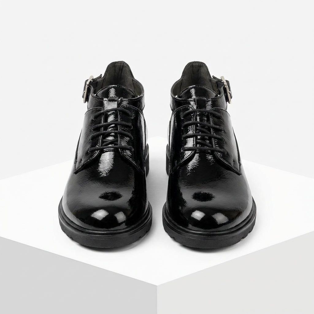 Pantofi dama negru - lac, Aml10987, din piele naturala - Paul Style