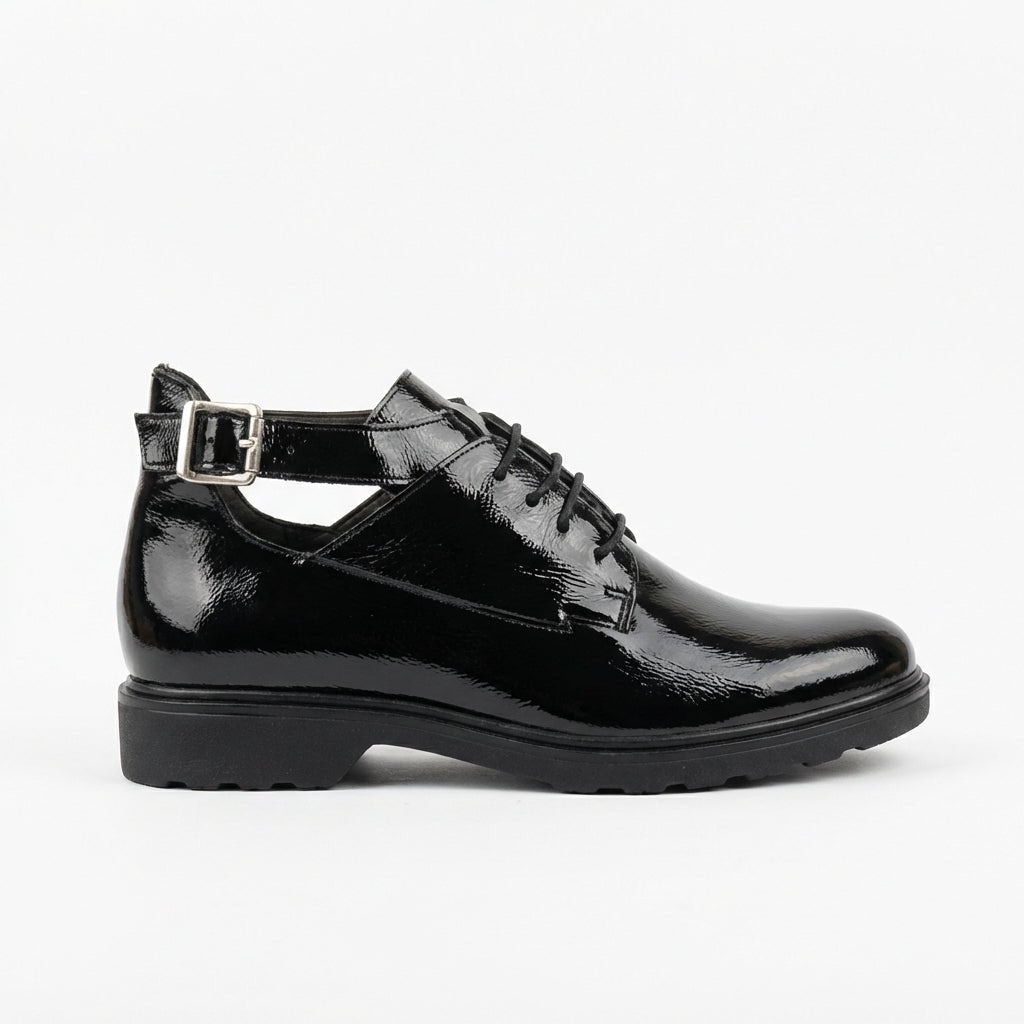 Pantofi dama negru - lac, Aml10987, din piele naturala - Paul Style