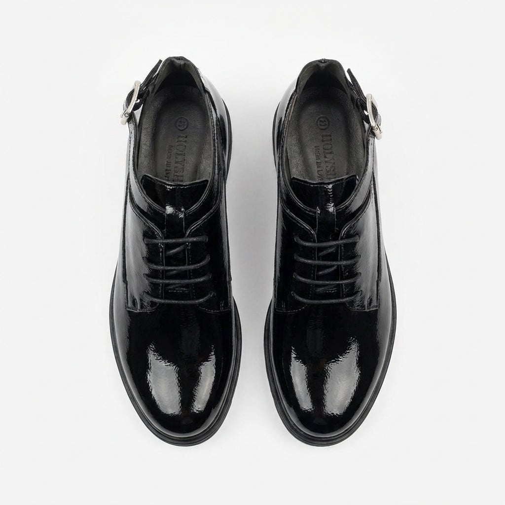 Pantofi dama negru - lac, Aml10987, din piele naturala - Paul Style