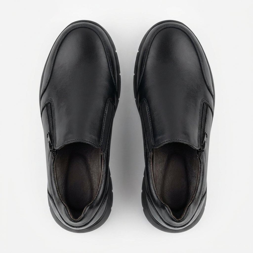 Pantofi damă piele naturală, negri, Namib - 205 - Paul Style