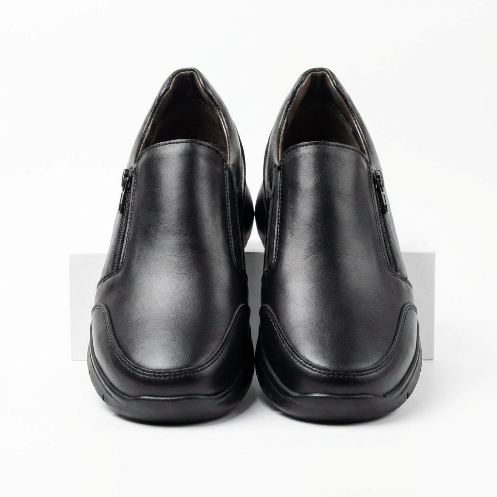 Pantofi damă piele naturală, negri, Namib - 205 - Paul Style