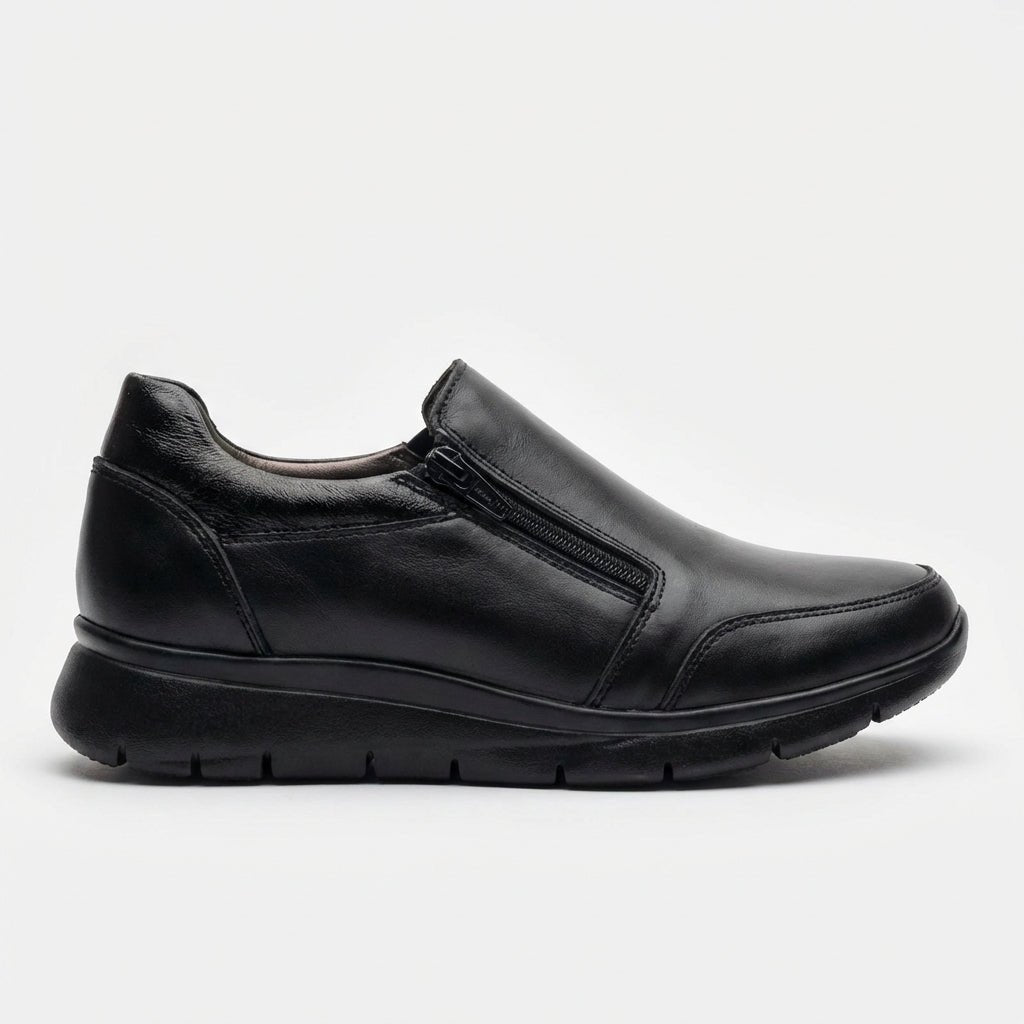 Pantofi damă piele naturală, negri, Namib - 205 - Paul Style