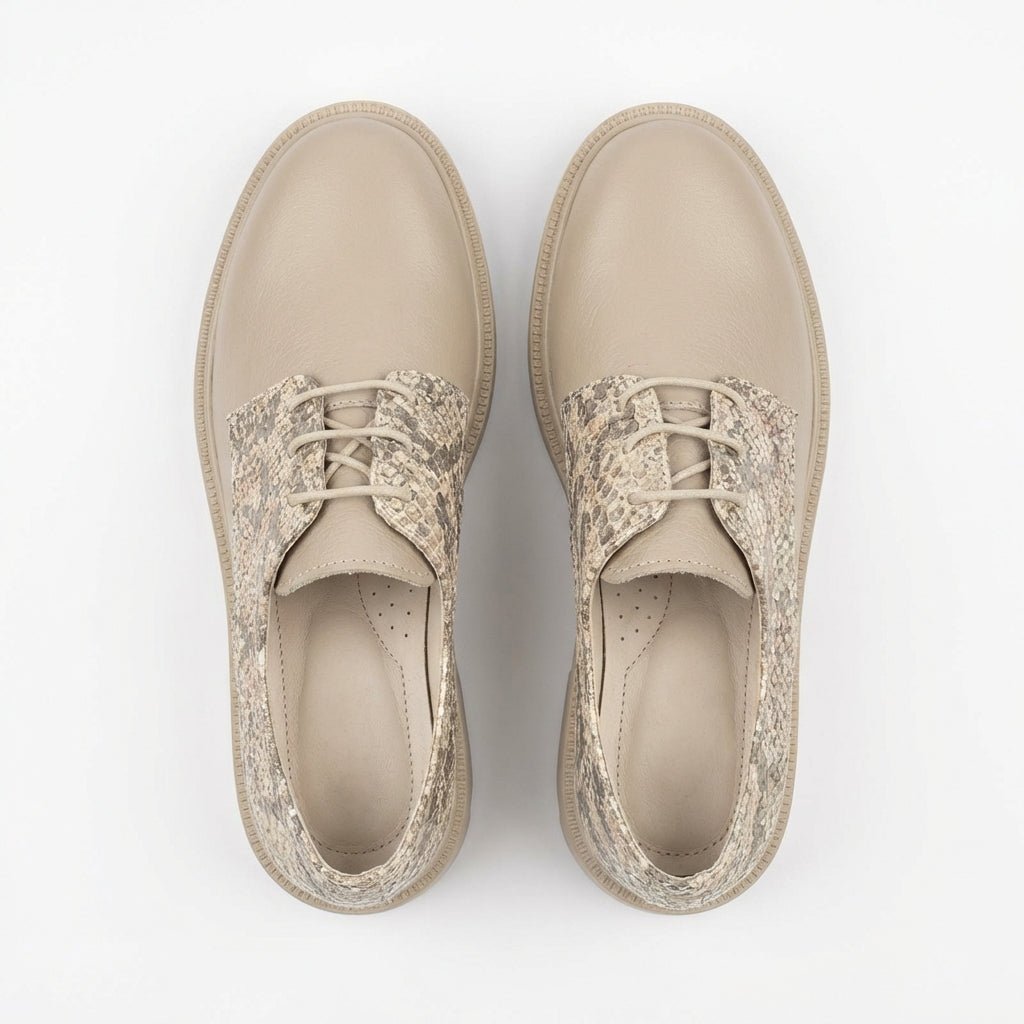 Pantofi damă piele naturală,Norocos - 229 ,bej - Paul Style