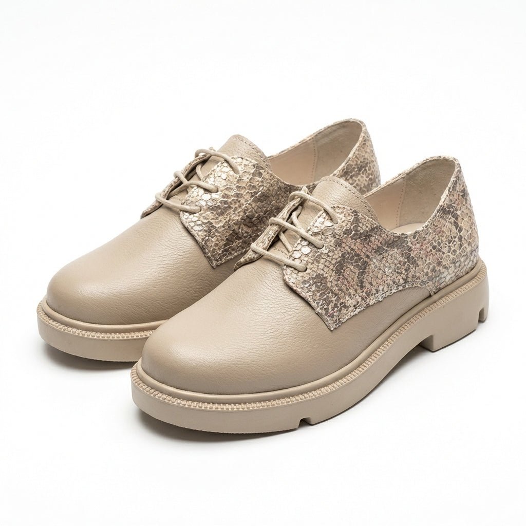 Pantofi damă piele naturală,Norocos - 229 ,bej - Paul Style