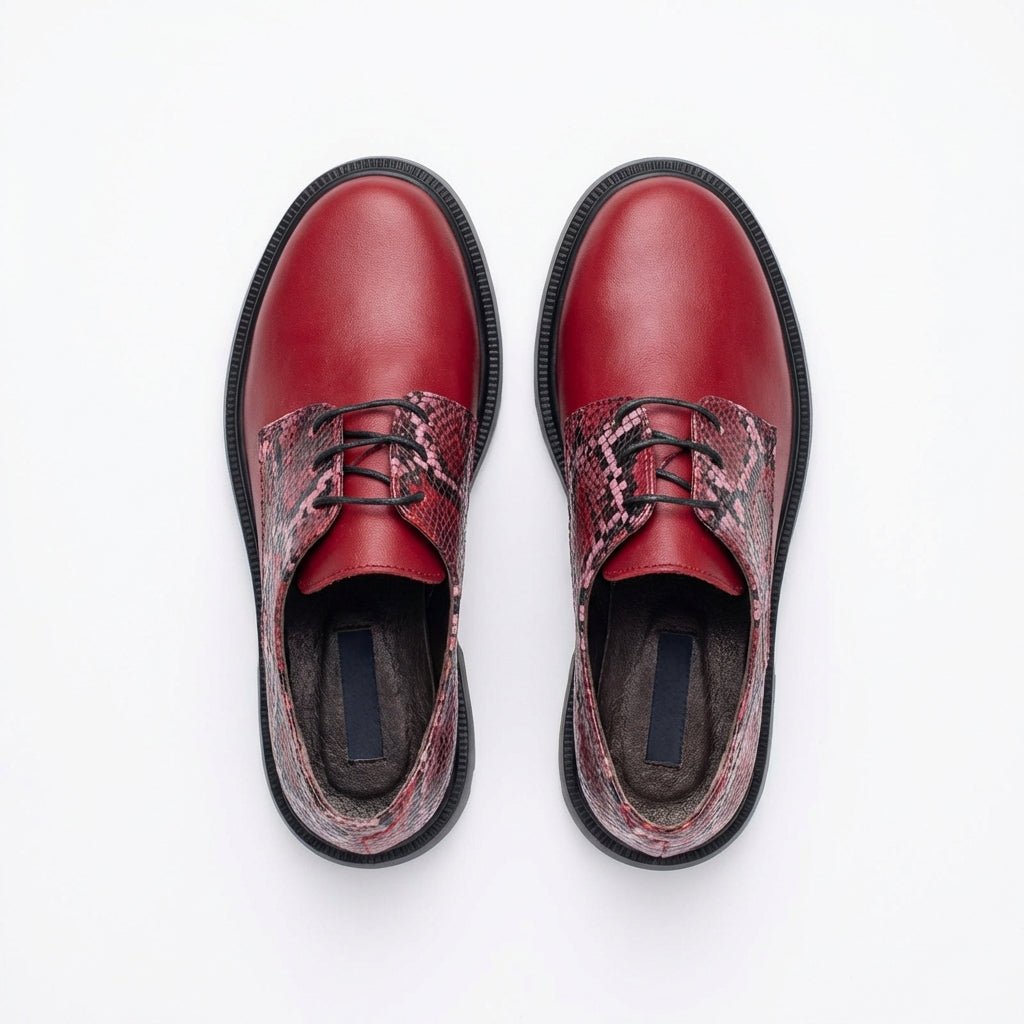 Pantofi dama rosu, Norocos - 213, din piele naturala - Paul Style