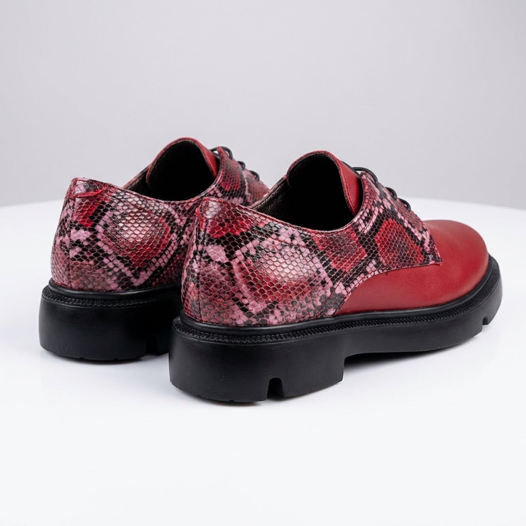 Pantofi dama rosu, Norocos - 213, din piele naturala - Paul Style